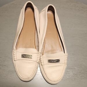 Coach Cream Leather Loafers for Women